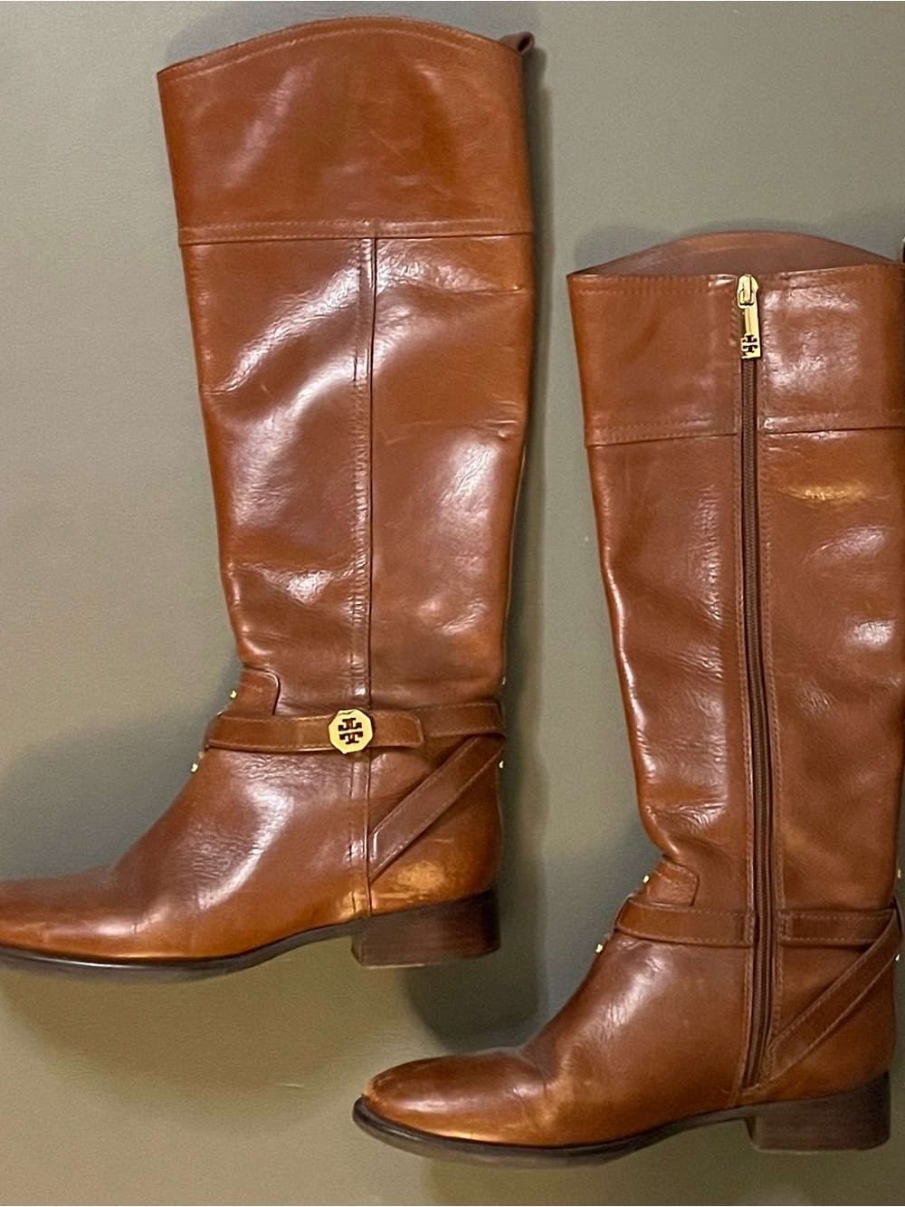 Gorg Caramel Tory Burch Leather Boots 6.5 Good Condition - Picture 1 of 6